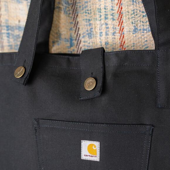 Upcycled handmade carhartt canvas tote bag - Picture 5 of 8